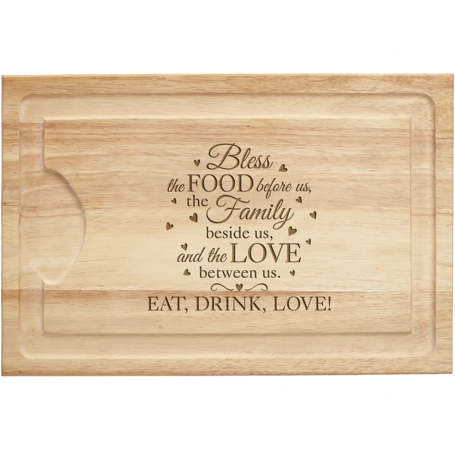 Bless This Food Maple Wood Cutting Board