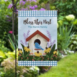 Bless This Nest Garden Flag