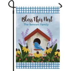 Bless This Nest Garden Flag