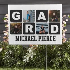 Blocks Of Color Graduation Photo Yard Sign