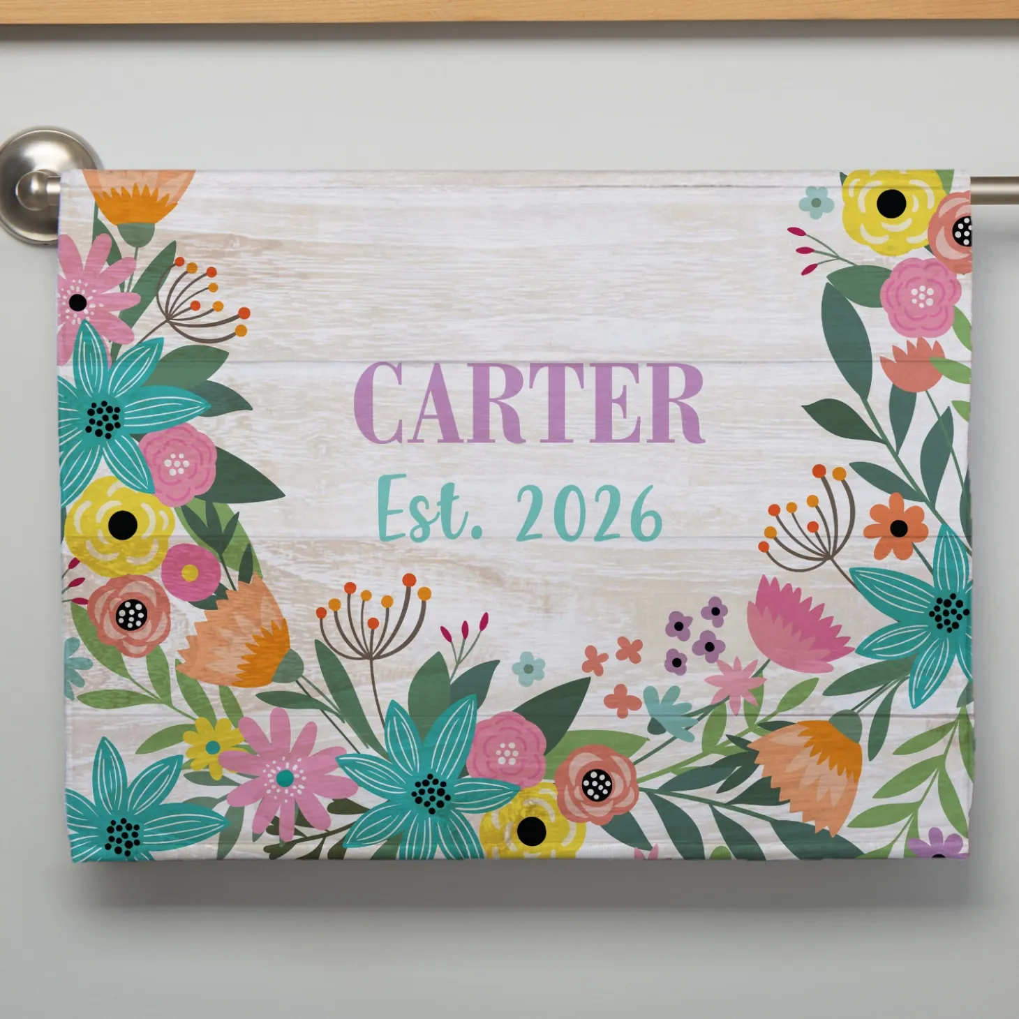 Blooming Flowers Kitchen Towels