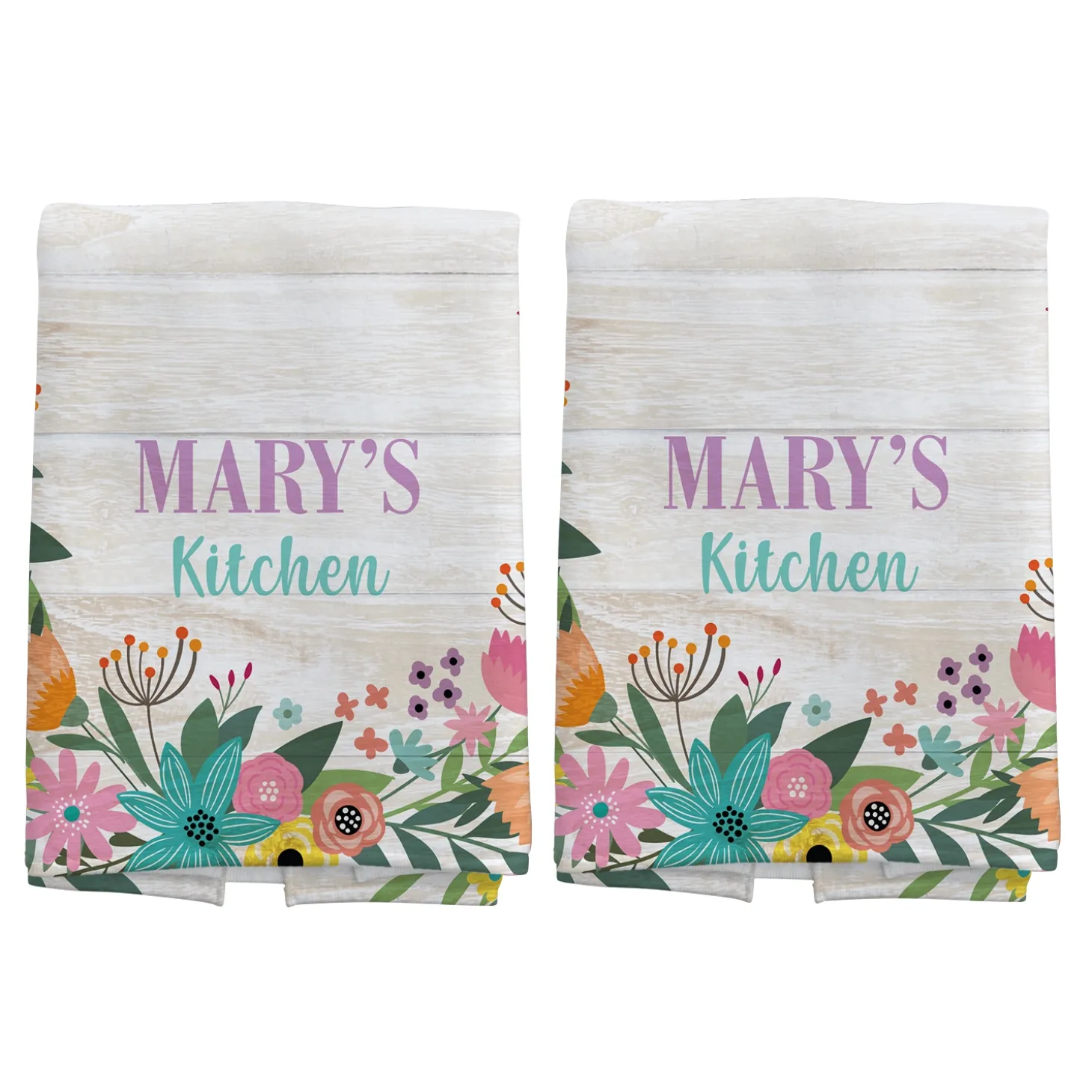 Blooming Flowers Kitchen Towels