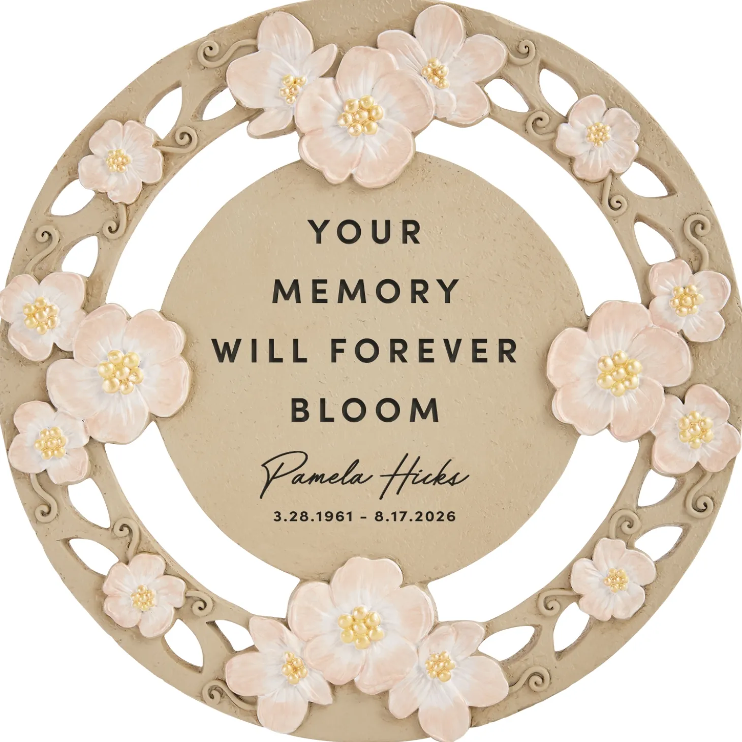 Blooms With Love Memorial Floral Garden Stone