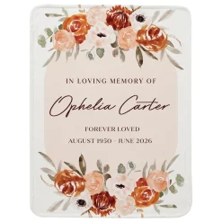 Blooms With Love Memorial Plush Blanket