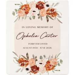 Blooms With Love Memorial Plush Blanket