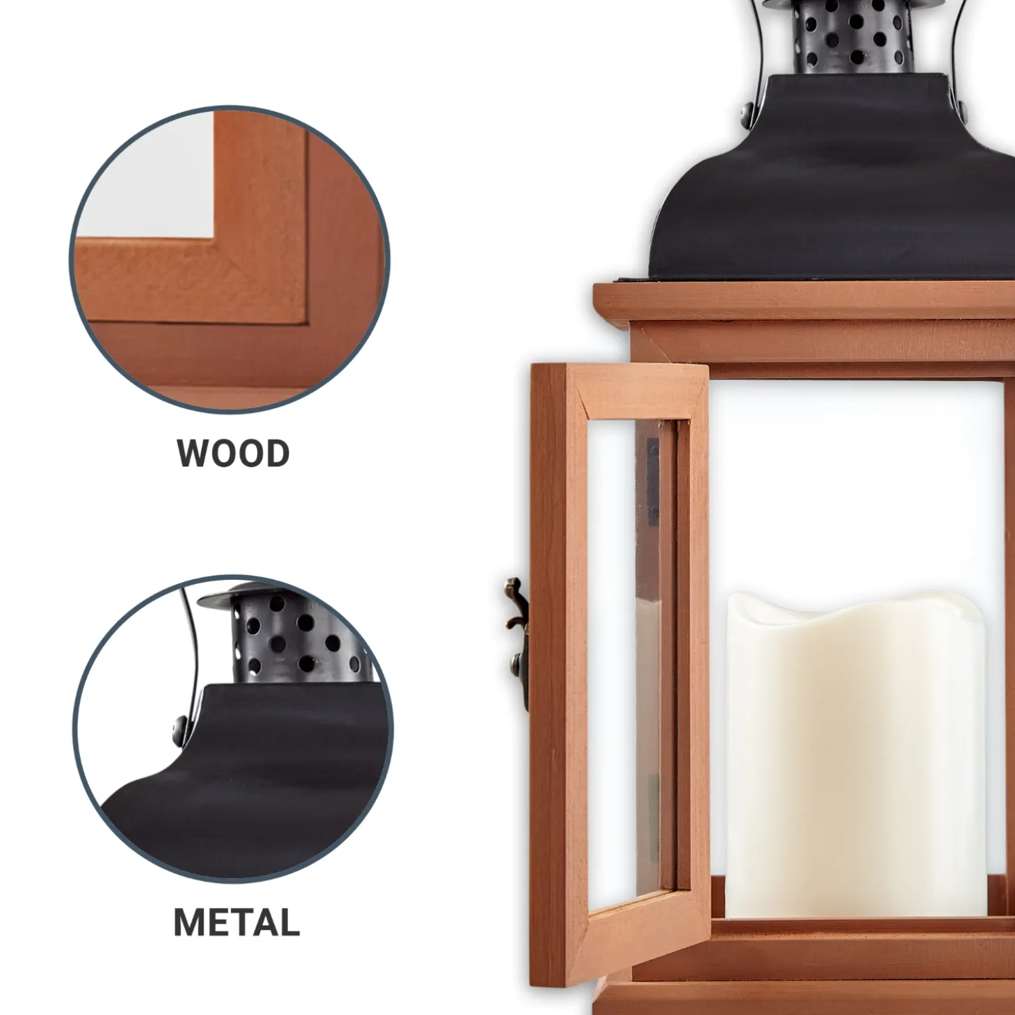 Blooms With Love Memorial Wood Lantern