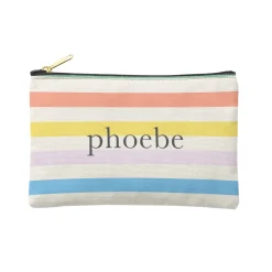 Blush Stripes Zipper Pouch