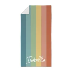 Boho Rainbow Beach Towel