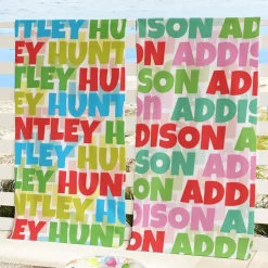 Bold & Bright Letters Beach Towel
