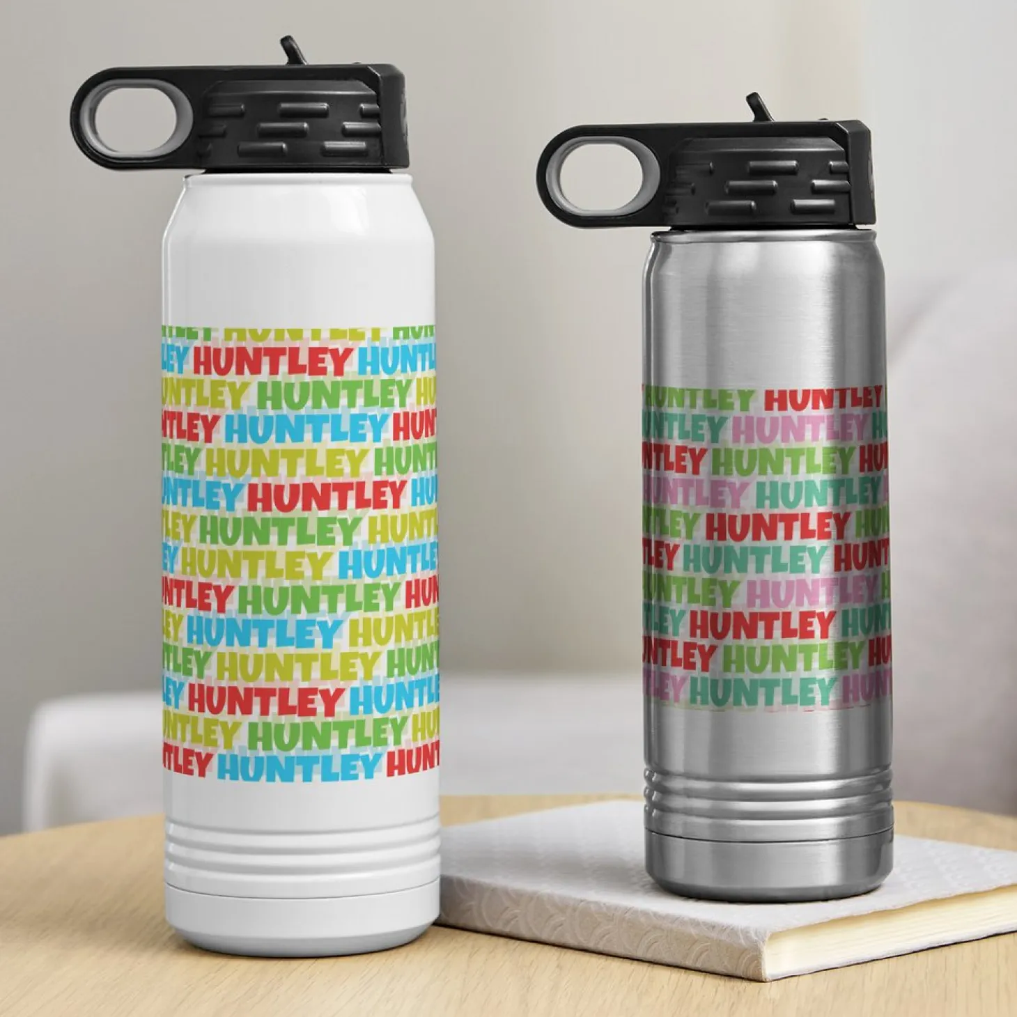 Bold & Bright Letters Stainless Steel Water Bottle