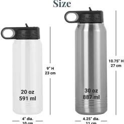 Bold & Bright Letters Stainless Steel Water Bottle