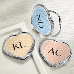 Bold Floral Heart Compact Mirror