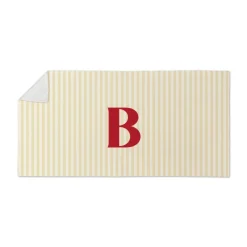 Bold Initial Striped Beach Towel