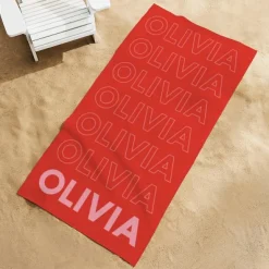 Bold Name Beach Towel
