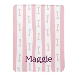Bones and Stripes Pet Plush Blanket