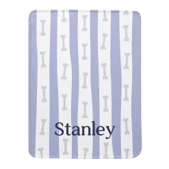 Bones and Stripes Pet Plush Blanket