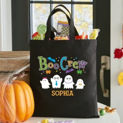 Boo Crew Halloween Black Treat Bag