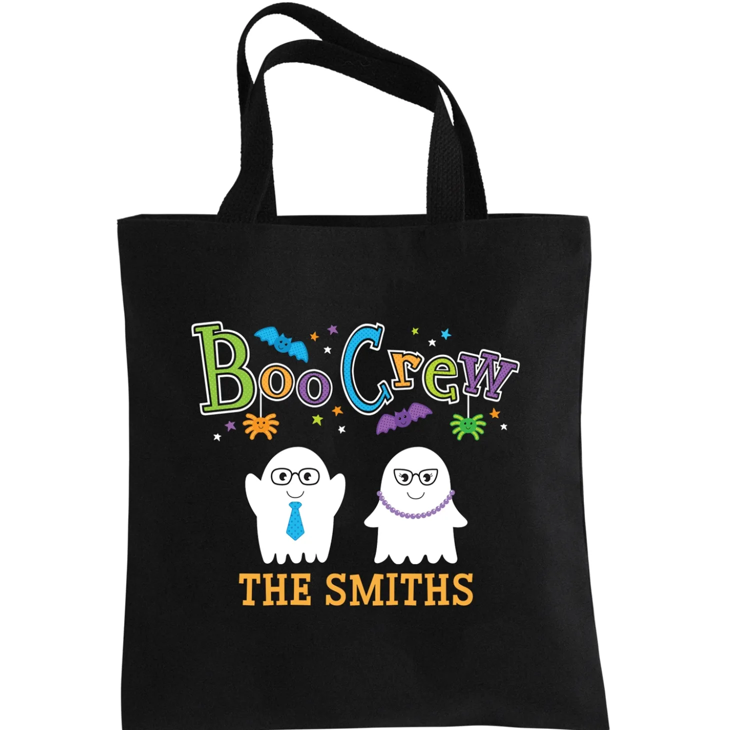 Boo Crew Halloween Black Treat Bag