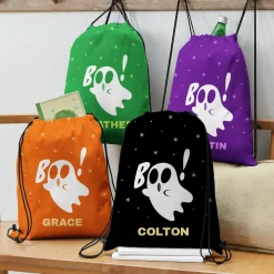 Boo! Ghost Drawstring Treat Bag