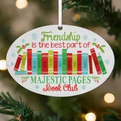 Book Club Oval Ornament
