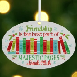Book Club Oval Ornament