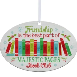 Book Club Oval Ornament