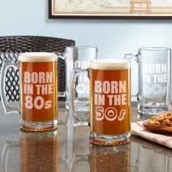 Born In Birthday Oversized Beer Mug