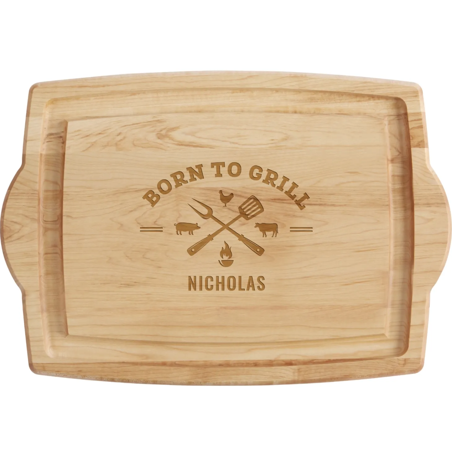 Born To Grill Maple Wood Cutting Board