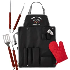 Born to Grill 7 Piece BBQ Apron Set