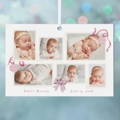 Bows and Ribbons Photo Collage Rectangle Ornament