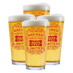 Brewed to Perfection Beer Glass