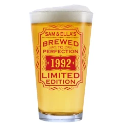 Brewed to Perfection Beer Glass