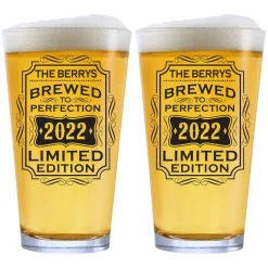 Brewed to Perfection Beer Glass
