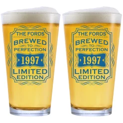 Brewed to Perfection Beer Glass