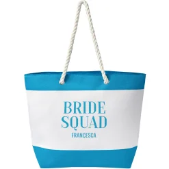 Bride Squad Nautical Beach Bag