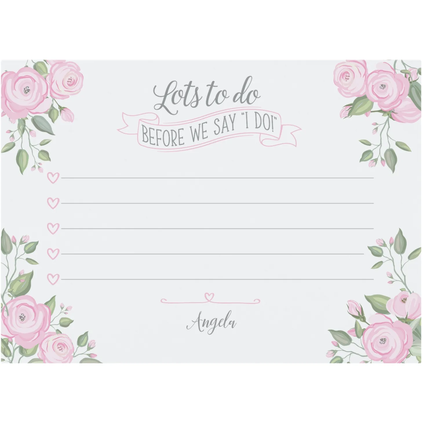 Bride's To Do List Post-It® Note