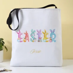 Bright Bunny Ears Easter Tote Bag