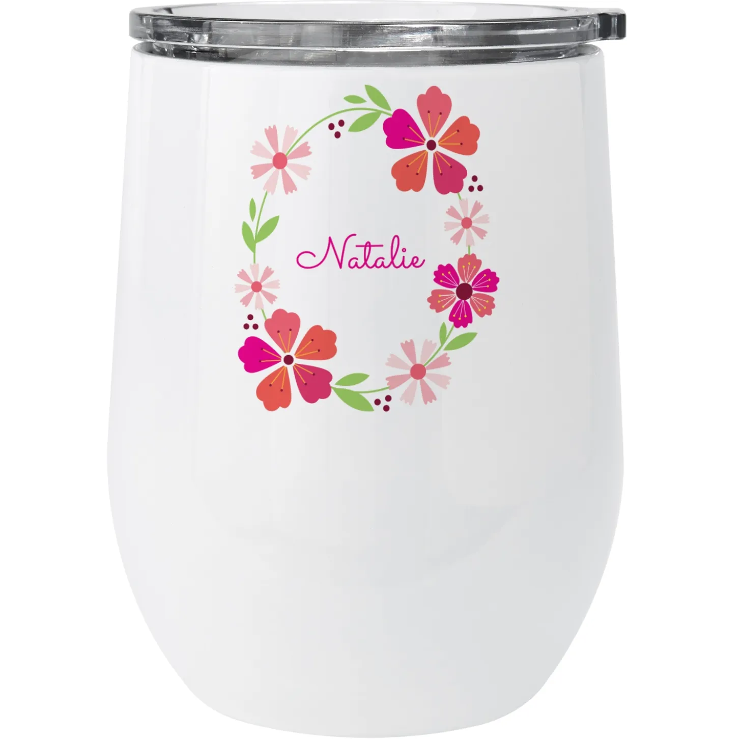 Bright Floral Name Insulated Tumbler