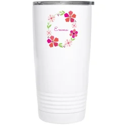 Bright Floral Name Insulated Tumbler