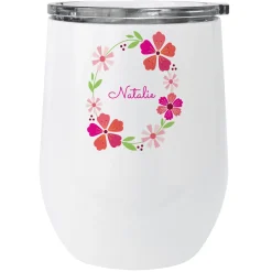 Bright Floral Name Insulated Tumbler