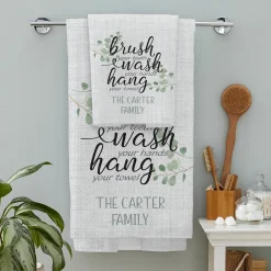 Brush, Wash, Hang Towels