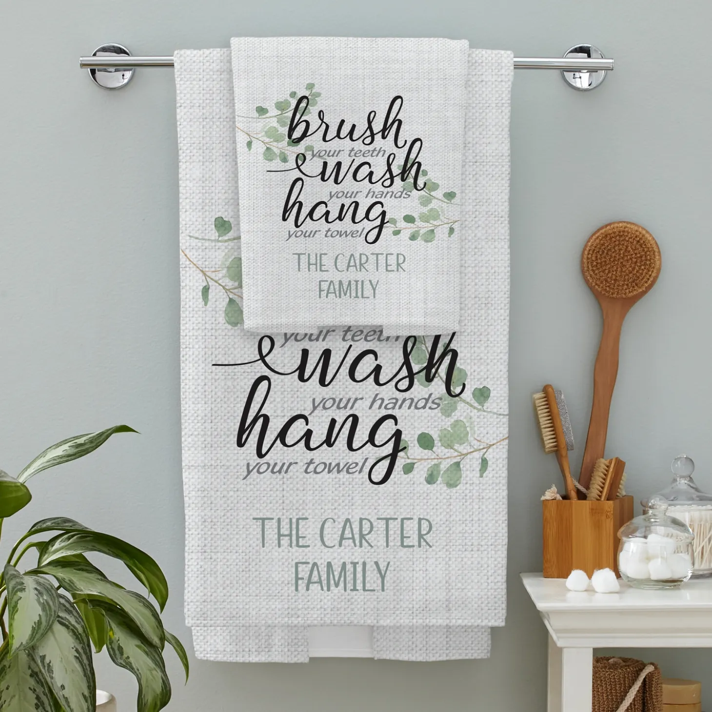 Brush, Wash, Hang Towels