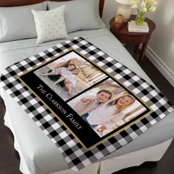 Buffalo Plaid Photo Plush Blanket