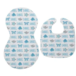 Bundle Of Love Bib & Burp Cloth Set