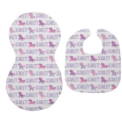 Bundle Of Love Bib & Burp Cloth Set