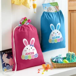 Bunny With Eggs Drawstring Bag