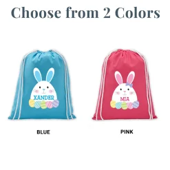 Bunny With Eggs Drawstring Bag