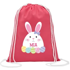 Bunny With Eggs Drawstring Bag