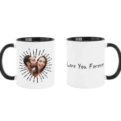 Bursting Heart Photo Message Mug