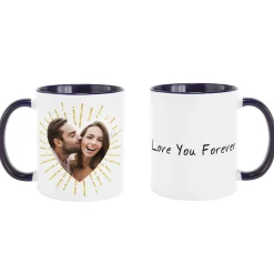 Bursting Heart Photo Message Mug